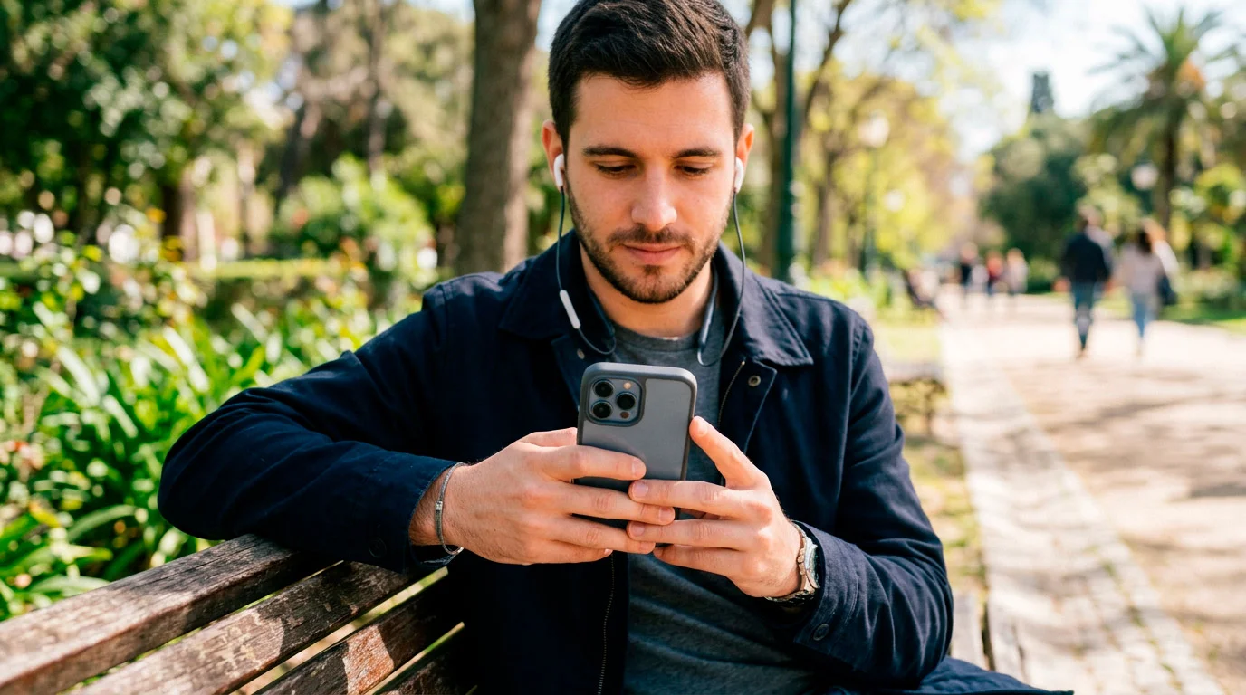 Smartphone com aplicação de apostas cripto aberta ao lado de uma carteira digital